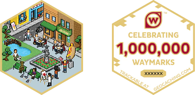 One Million Waymarks Geocoin - Image 3